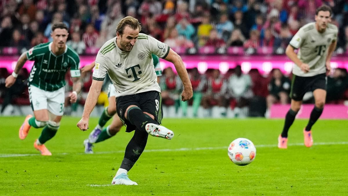 Harry Kane scores his 100th goal for Bayern in 104th game in win over Bremen