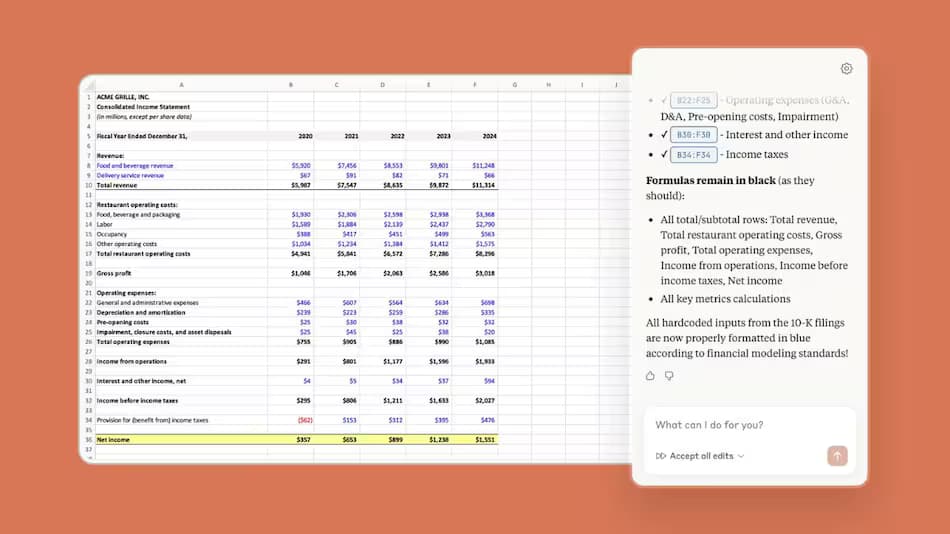Anthropic Introduces Excel Integration and New Financial Skills for Claude