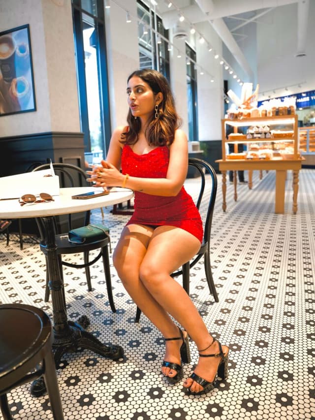 Ananya Nagalla Turns Heads in a Striking Red Look