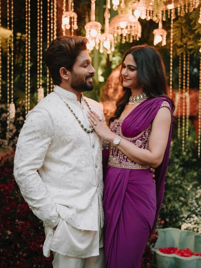 Allu Arjun and Sneha Reddy Steal the Show at Allu Sirish’s Engagement
