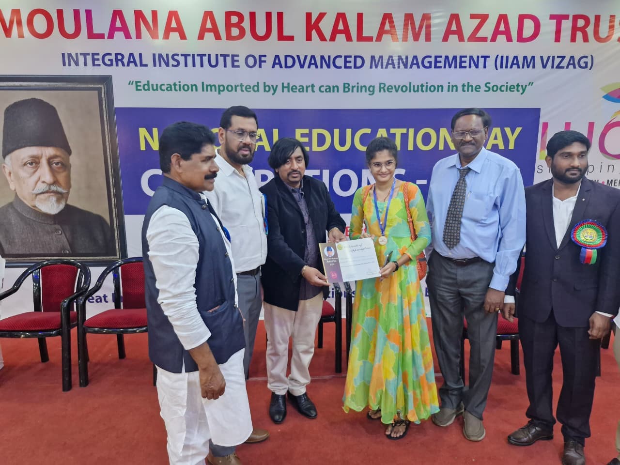 IIAM College, Visakhapatnam Celebrates National Education Day 2025 Honoring the 137th Birth Anniversary of Bharat Ratna Maulana Abul Kalam Azad