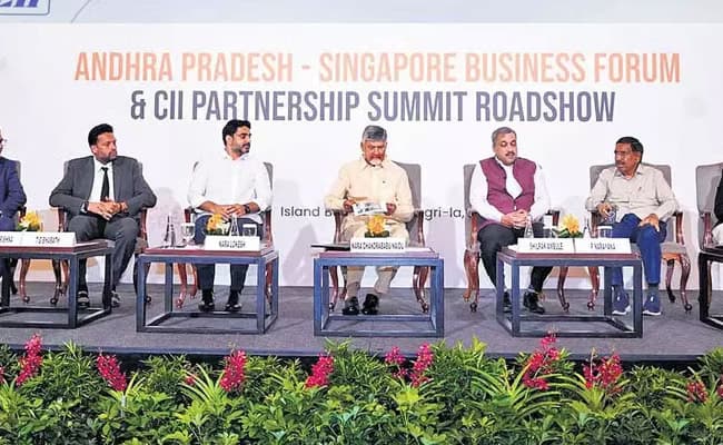 Appreciation for Chandrababu and Lokesh at Global Investors Summit, Visakhapatnam