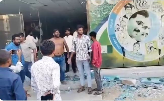 Tension in Hindupur: TDP Workers Attack YSRCP Office After Remarks on Balakrishna