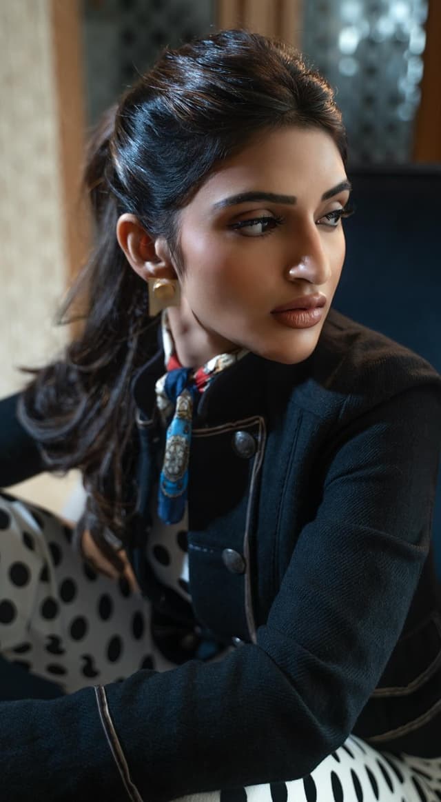 Sreeleela — A Royal Aura in Black and White.