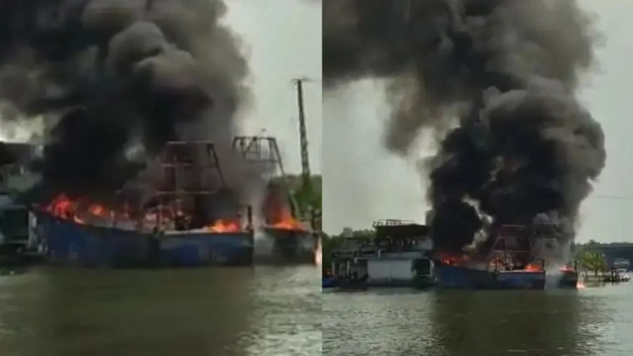 Massive Fire Accident: Two Fishing Boats Destroyed