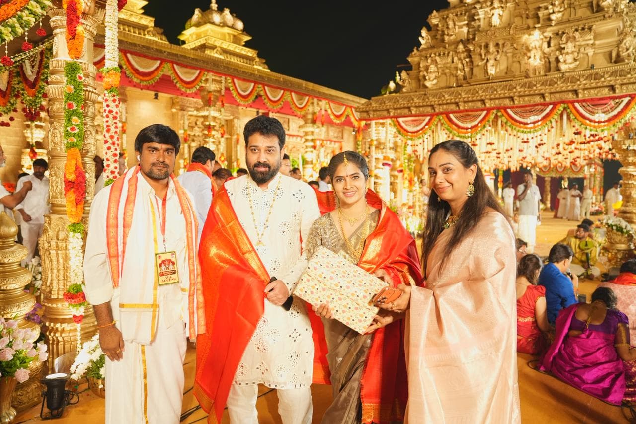 The grand Srinivasa Kalyanam ceremony was held in a magnificent manner, with several film and political celebrities in attendance