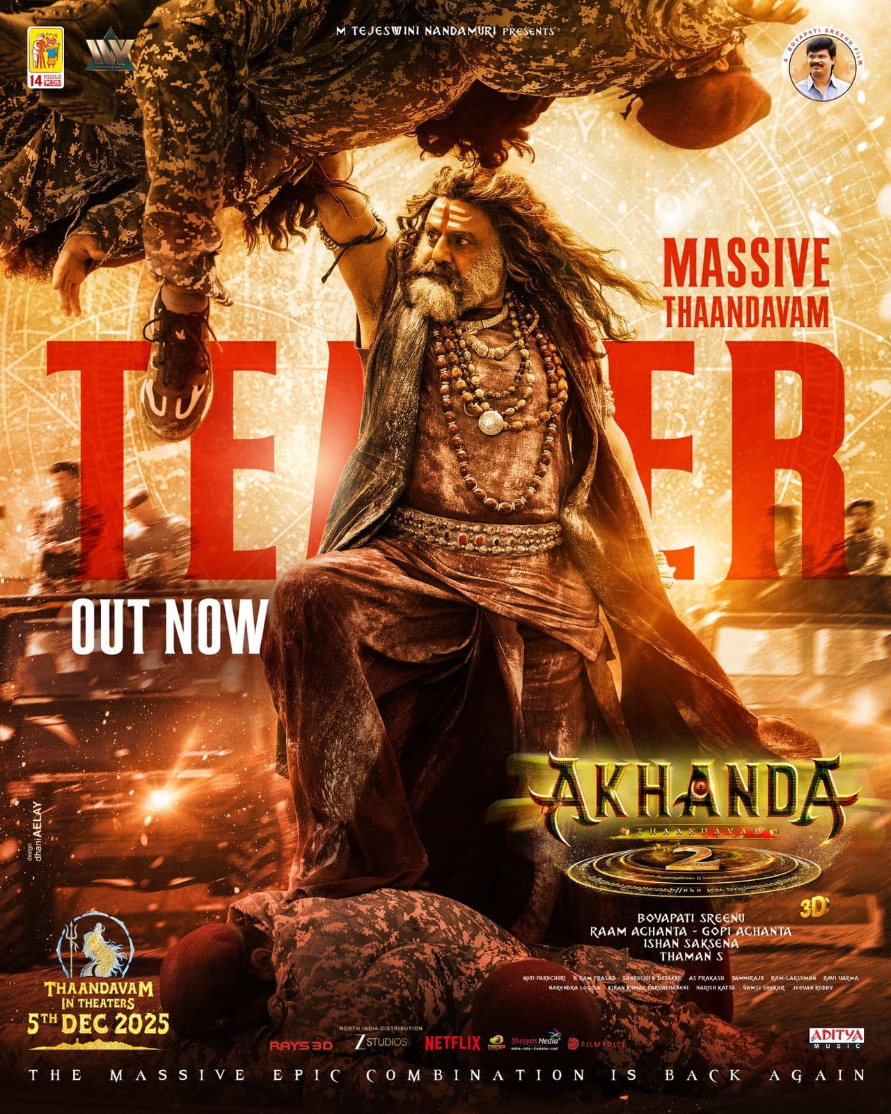 Akhanda 2: Thaandavam Teaser Unleashed - Balayya is Back As Divine Storm!