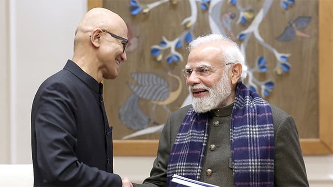 Microsoft to Invest ₹1.5 Lakh Crore in India: Satya Nadella Announces