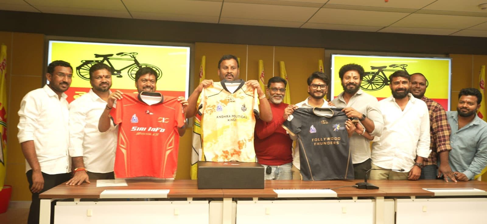 Andhra Pradesh Sports Minister Mandipalli Ram Prasad Reddy unveiled the jerseys of Elite Cricket League Season 2!