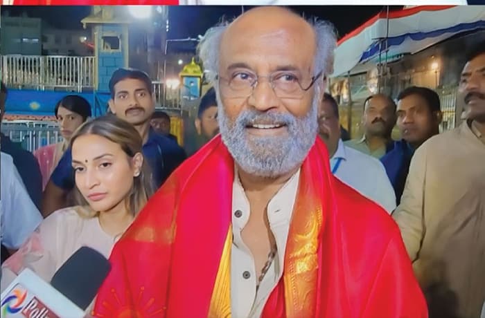 Superstar Rajinikanth Offers Prayers to Lord Venkateswara at Tirumala