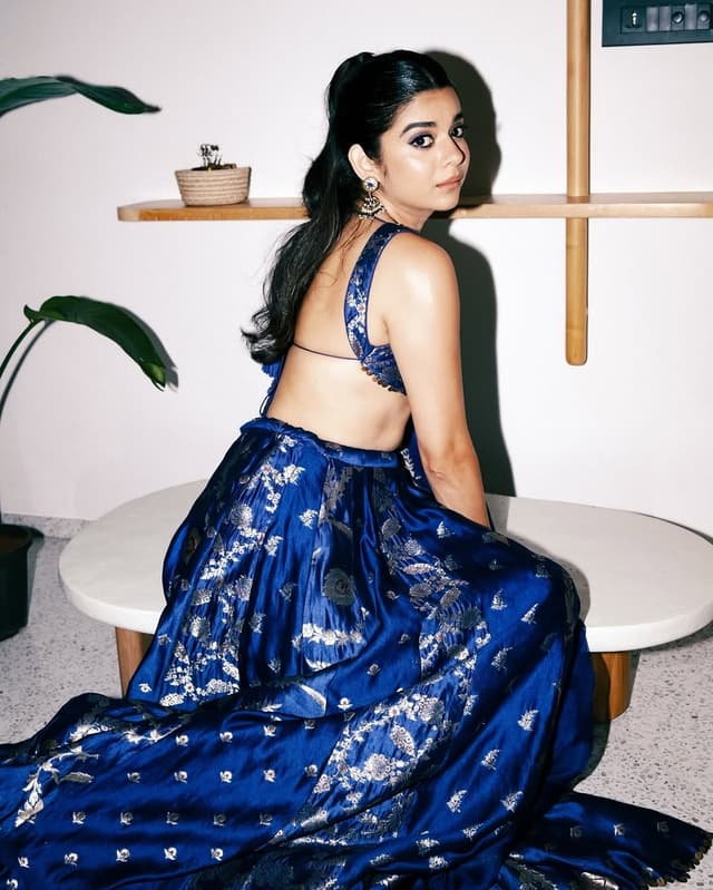 Mithila Palkar Stuns in Royal Blue Lehenga Elegance