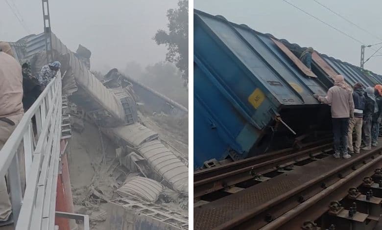 Goods Train Derails in Bihar’s Jamui