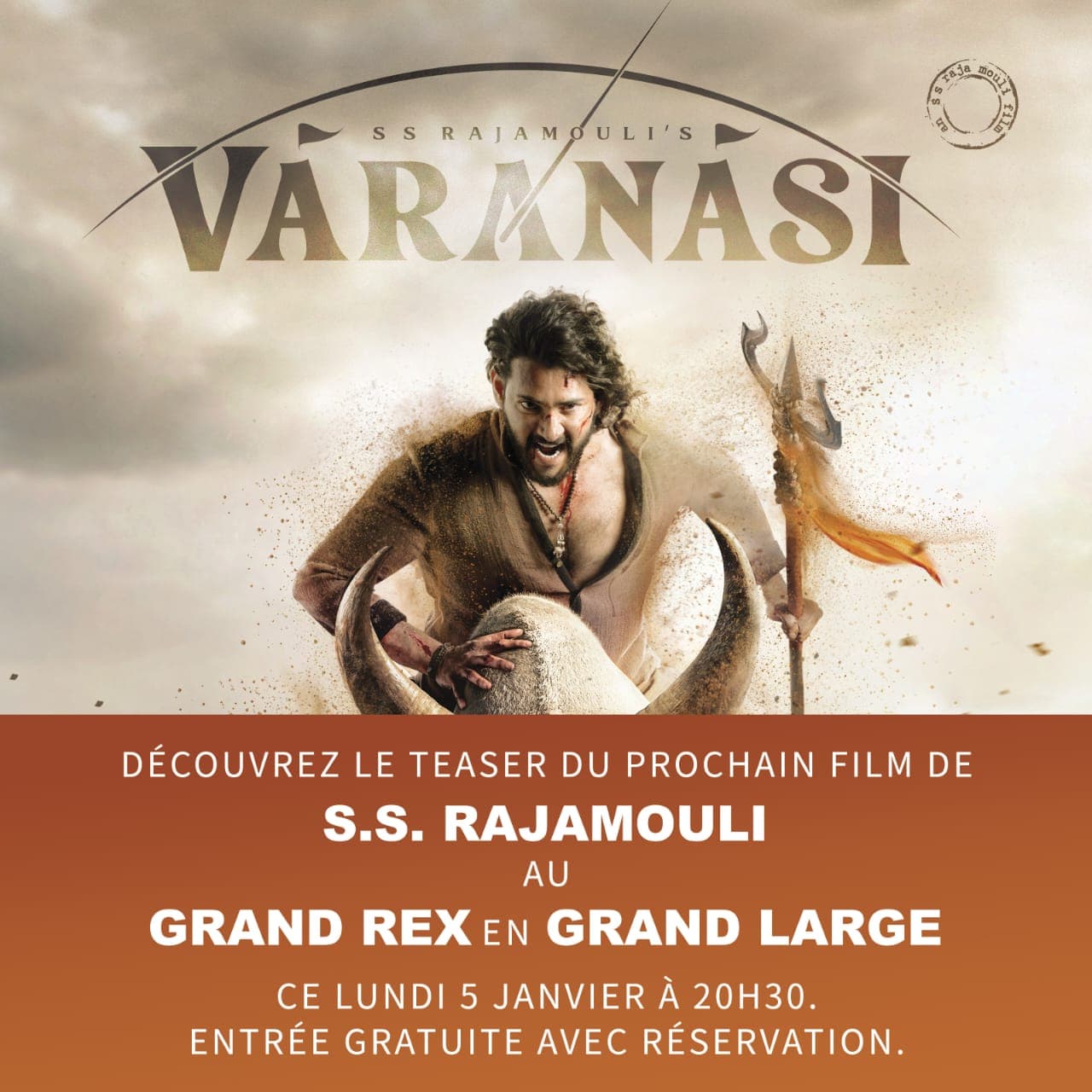 Varanasi Teaser to Premiere at Paris’ Iconic Le Grand Rex!