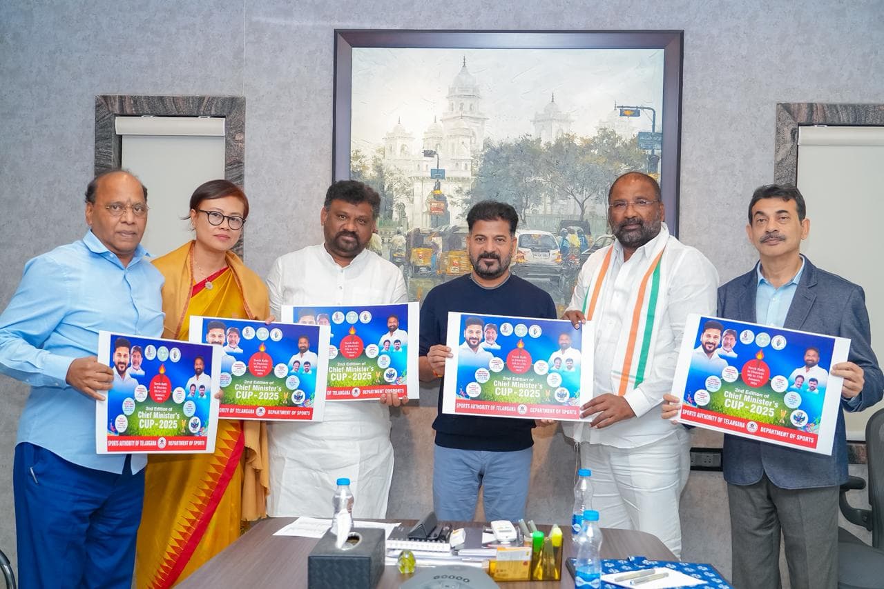 Chief Minister Revanth Reddy Unveils CM Cup 2025 Second Edition Poster