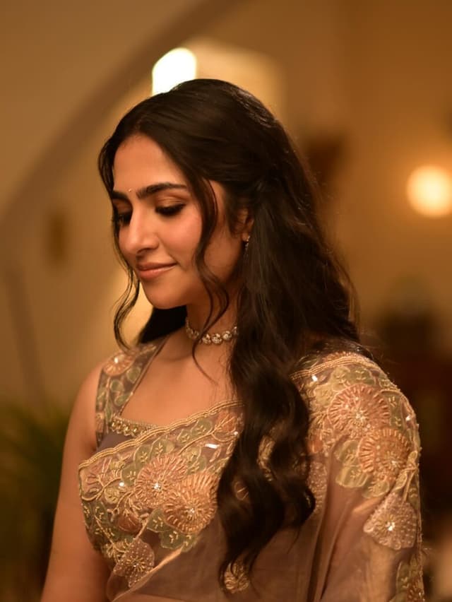 Rukmini shines with graceful beauty