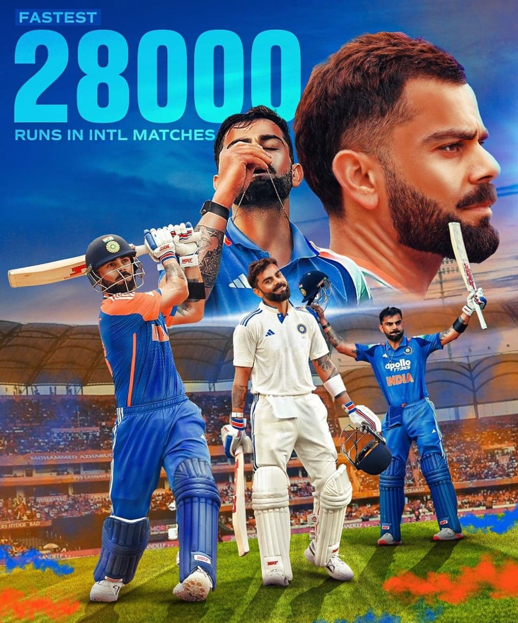 Another Landmark for Kohli: Fastest to 28,000 Runs in International Cricket