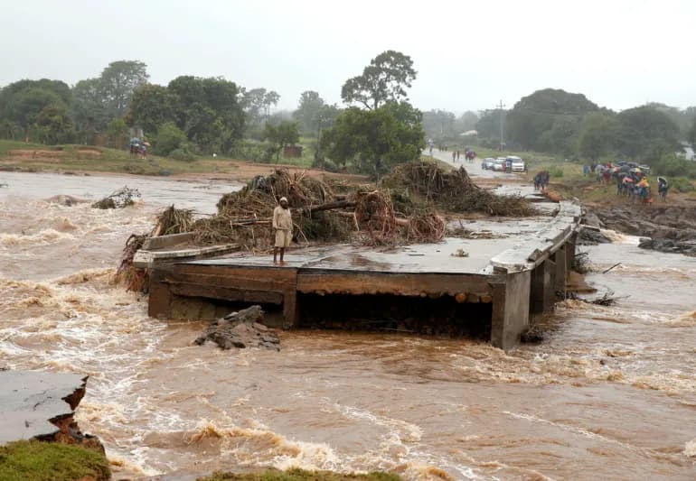 Torrential rains in southern African countries