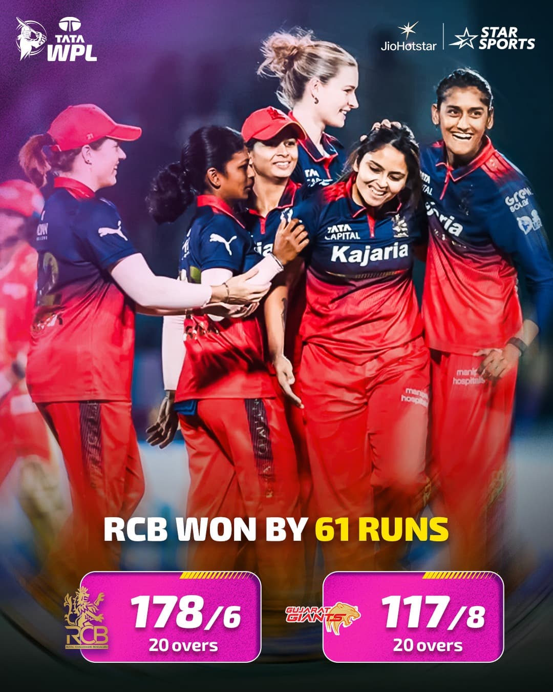 Playoff Ticket Sealed by RCB Women !