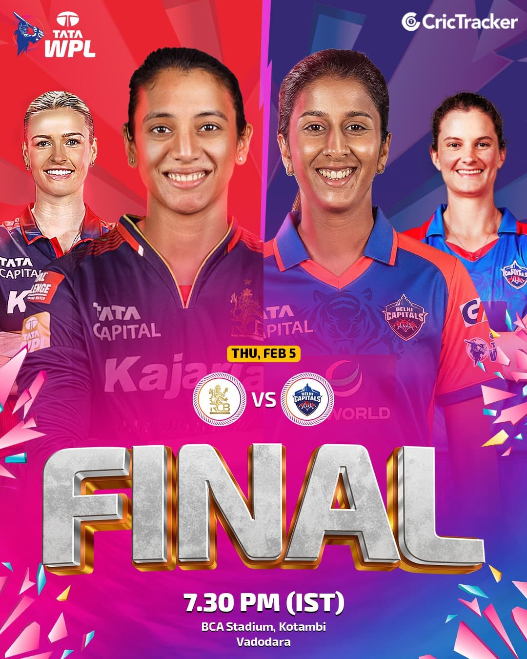 RCB vs Delhi Capitals in WPL Final