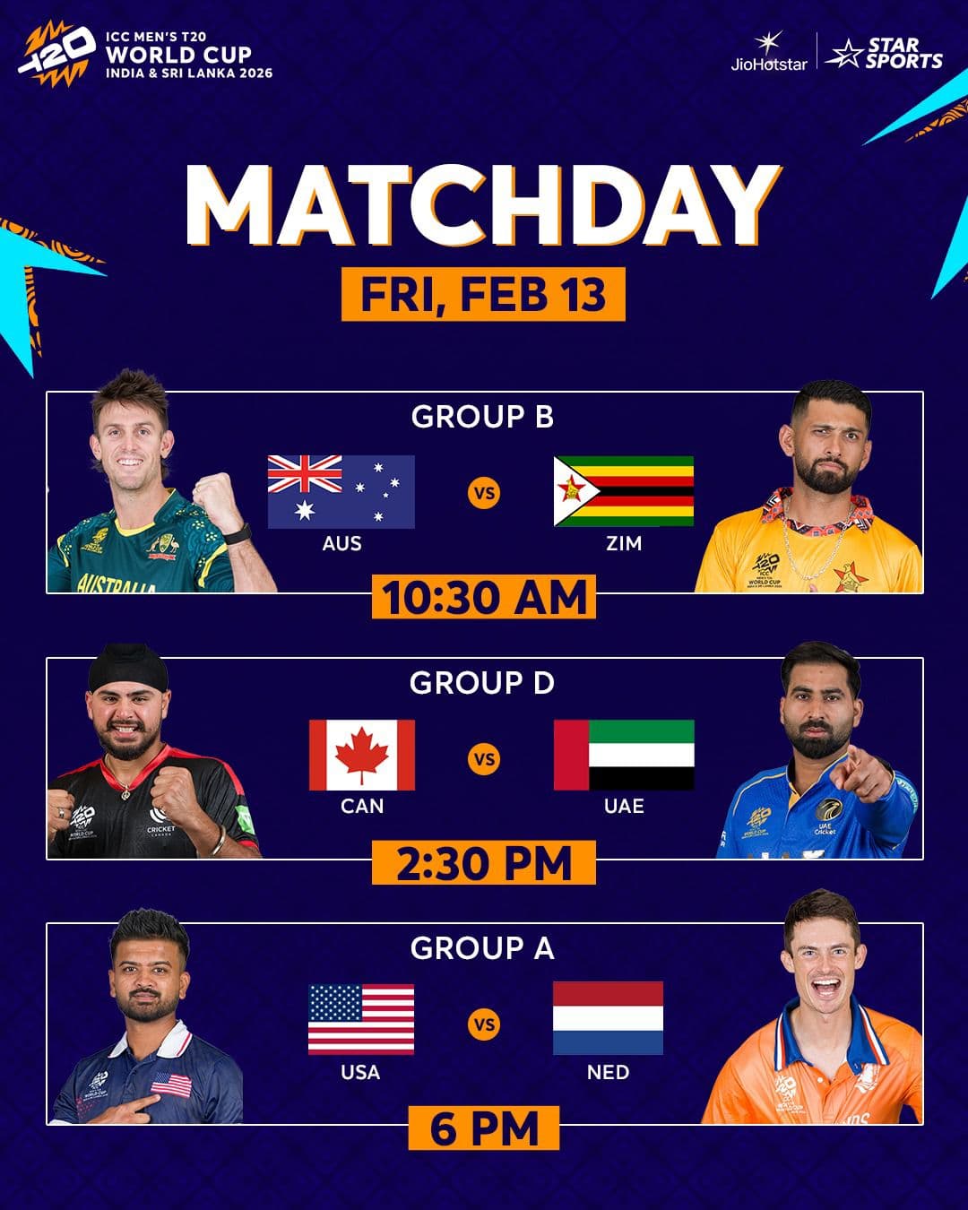 T20 World Cup 2026: Today's Matches