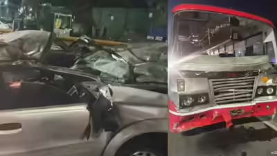 Major road accident in Bengaluru.. Five people in the car died