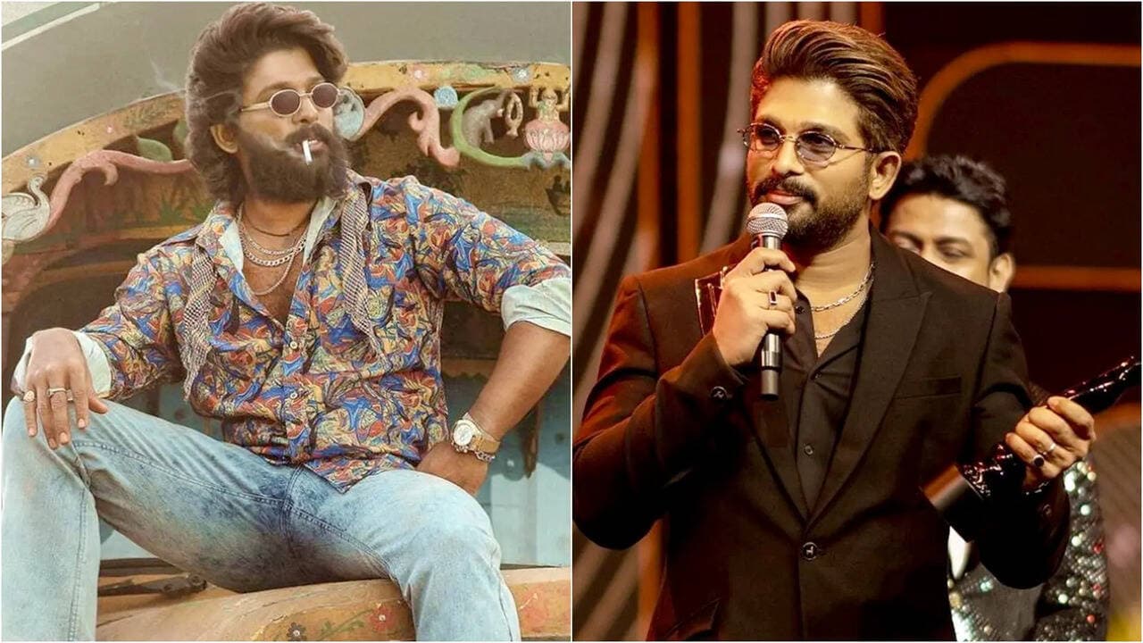 Icon star Allu Arjun's reaction to the Filmfare Award for Best Actor for Pushpa-2