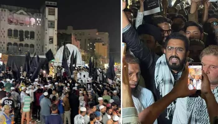 Shia Muslims Hold Rally in Nampally, Raise Anti-Israel Slogans