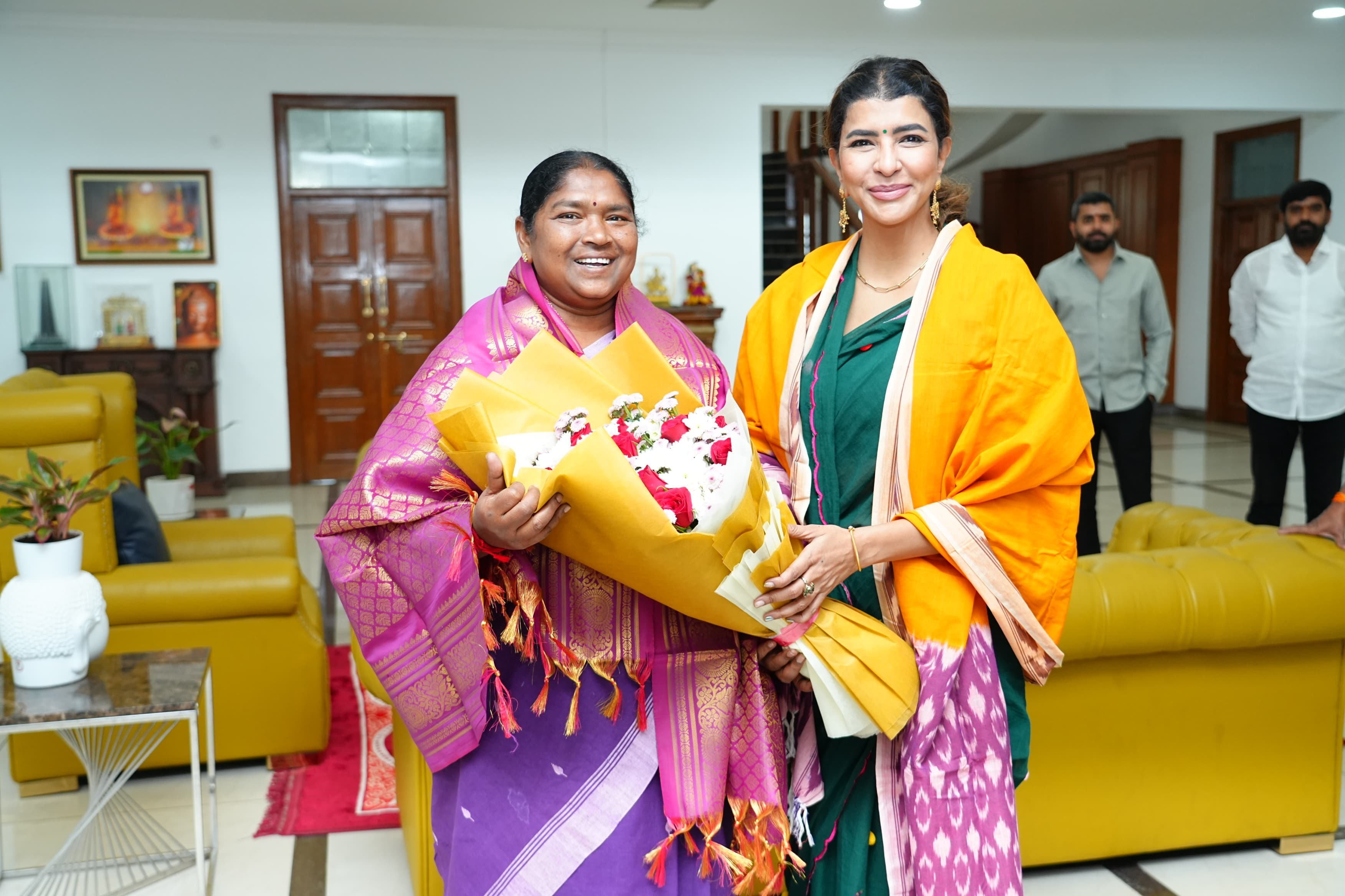 Manchu Lakshmi Meets Minister Seethakka
