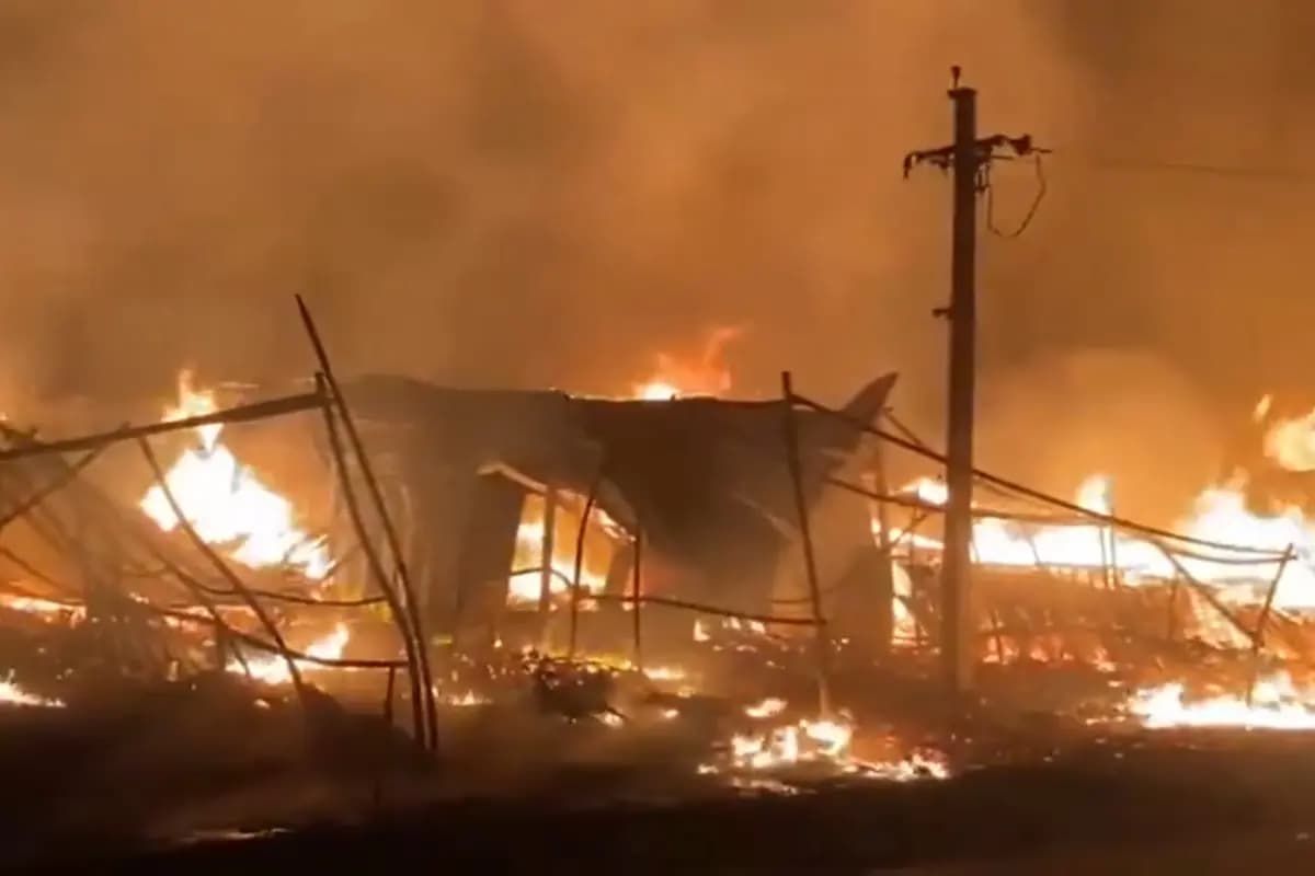 Massive Fire Accident in Bachupally, Hyderabad