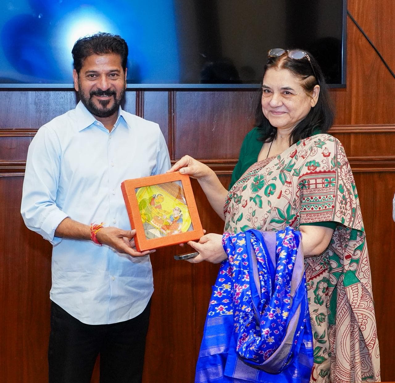 Maneka Gandhi's team met with CM Revanth Reddy