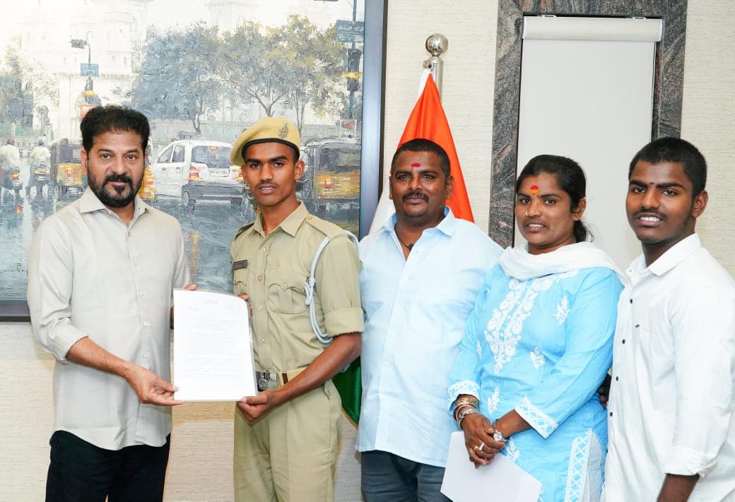 CM Issues Home Guard Appointment Letter to Tank Bund Shiva’s Son