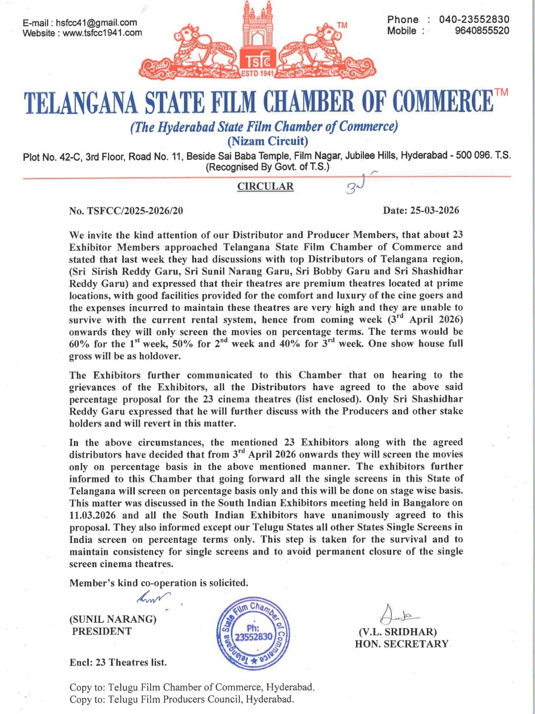 Major Change in Telangana Theatre Industry