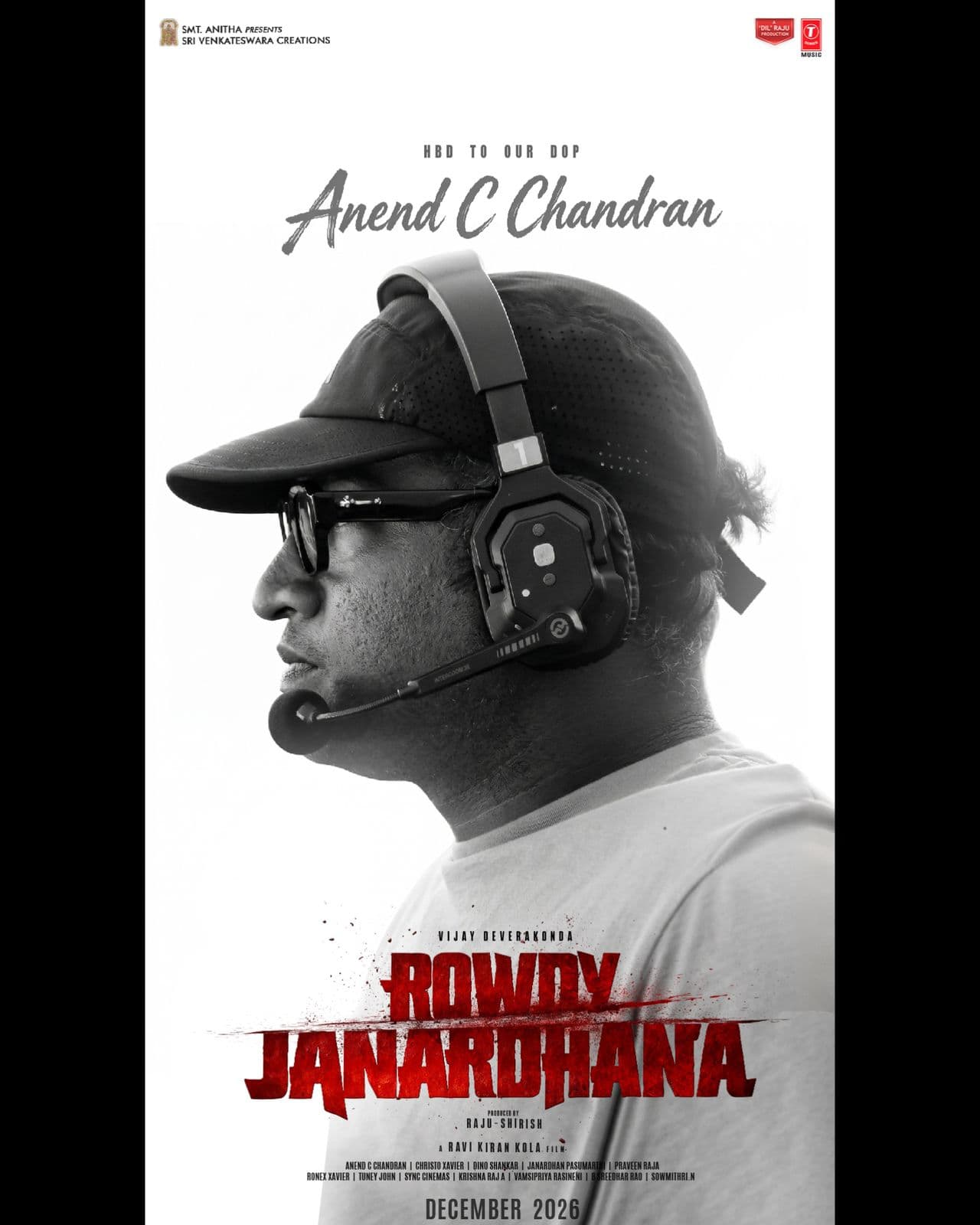 “Rowdy Janardhana” Team Releases Special Birthday Poster for Cinematographer!