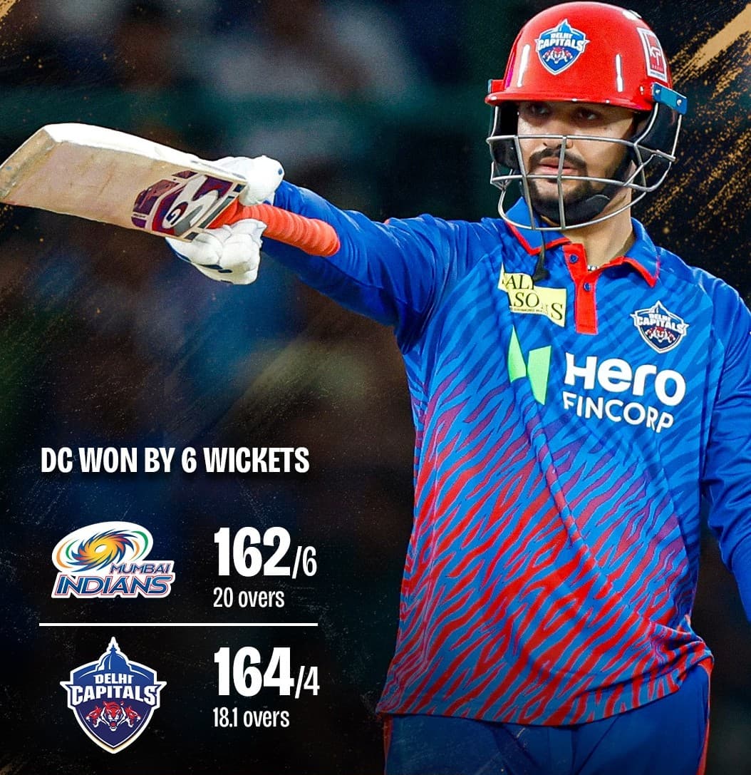 IPL 2026: Delhi Clinch Dominant Win Over Mumbai as Sameer Rizvi Shines with a Blazing Knock