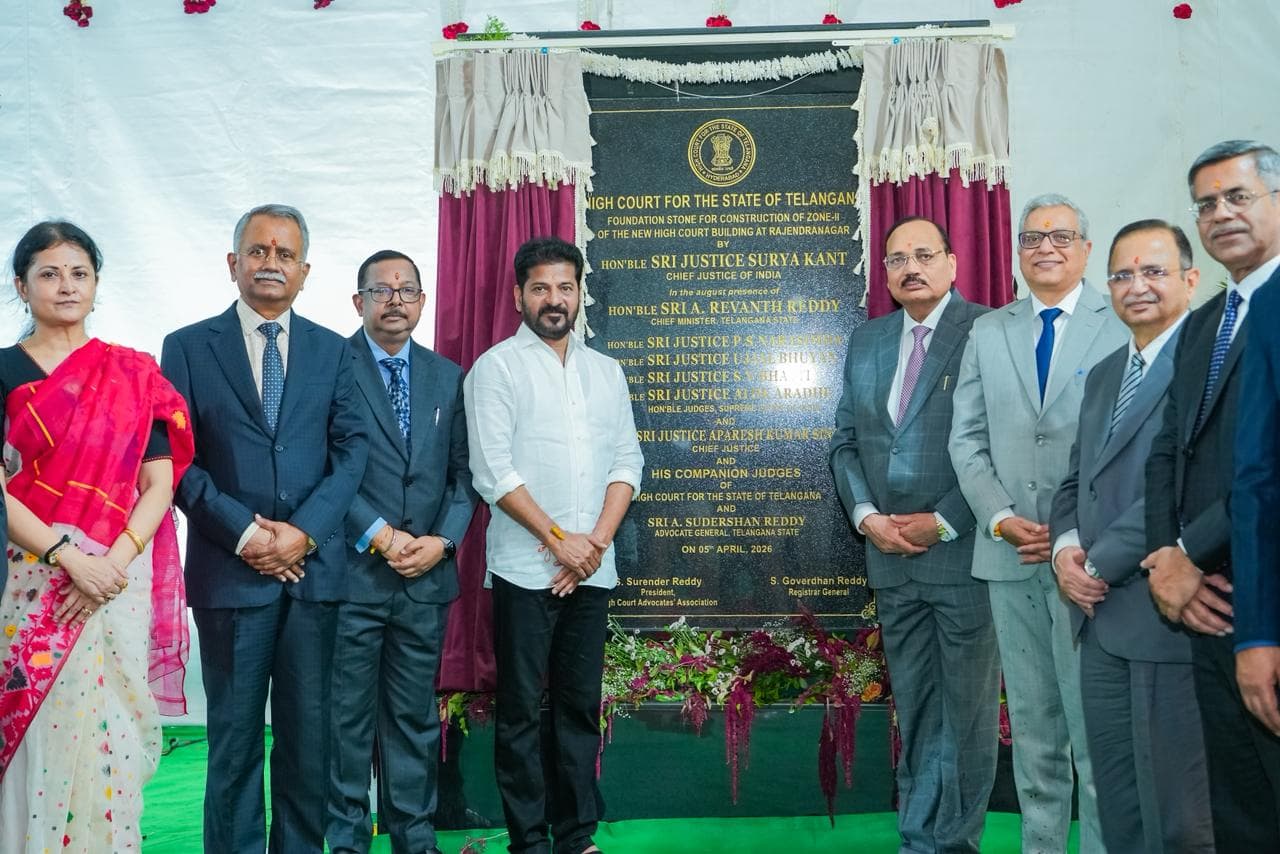 Supreme Court CJI Lays Foundation Stone for Telangana High Court Building !