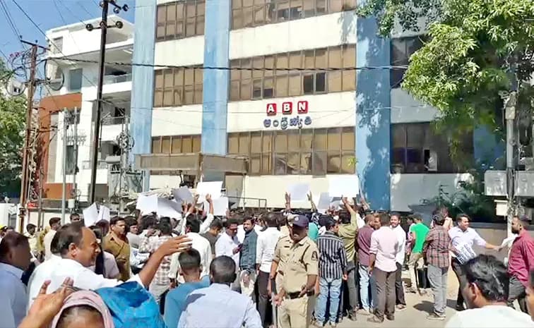 YSRCP leaders laid siege to the ABN News office