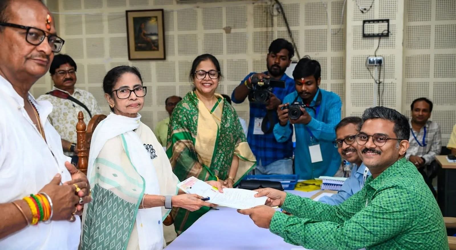 Bengal Assembly Elections- CM Mamata Banerjee files nomination