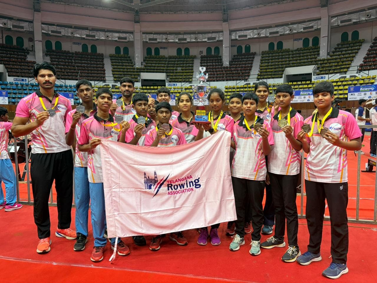 Telangana Secures Runner-Up Position at the Indoor Rowing Championship