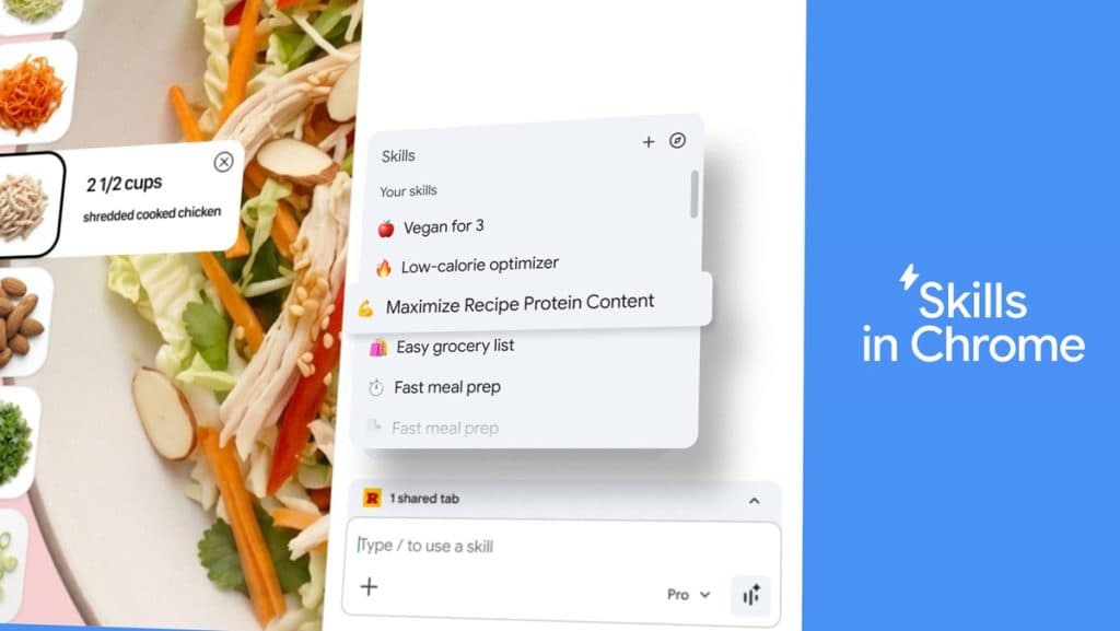 Google introduced a new 'Skills' feature in Chrome