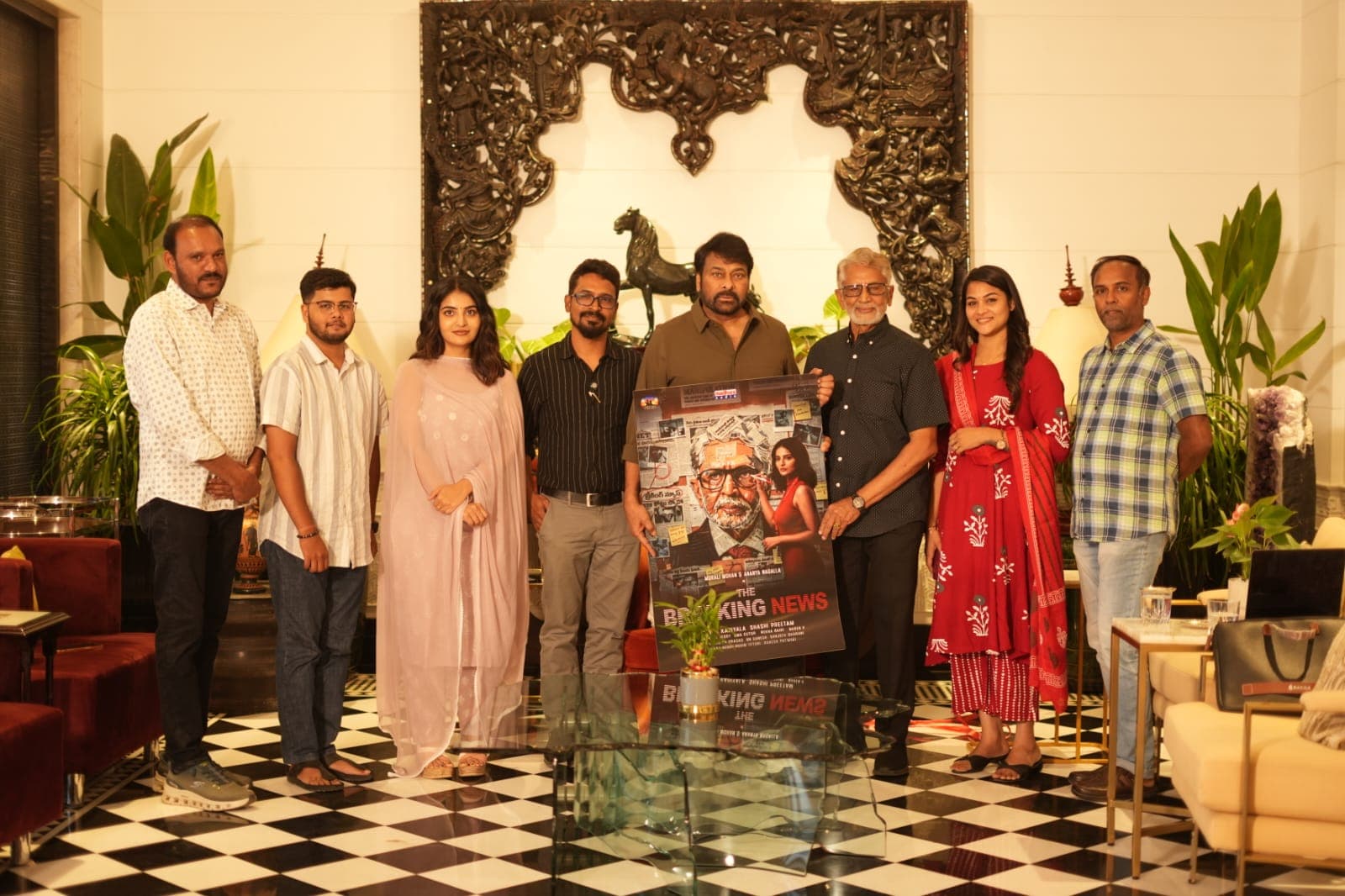 Megastar Chiranjeevi Launches First Look of “The Breaking News”