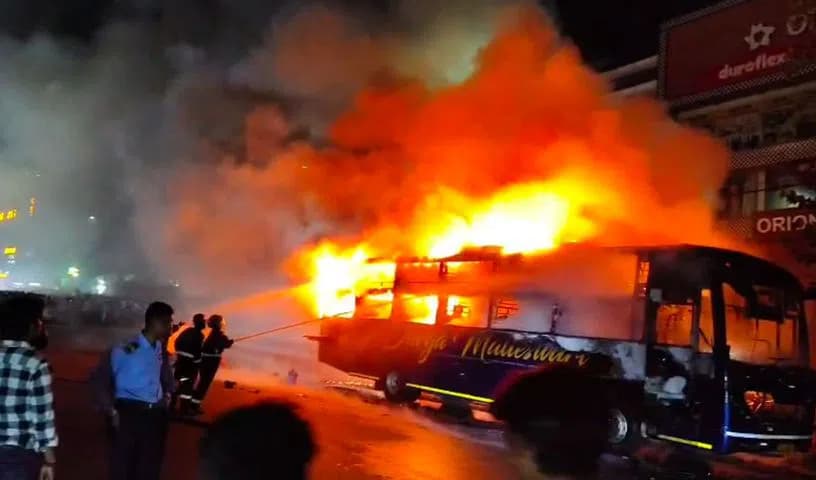Fire Mishap Near KPHB Creates Tension 