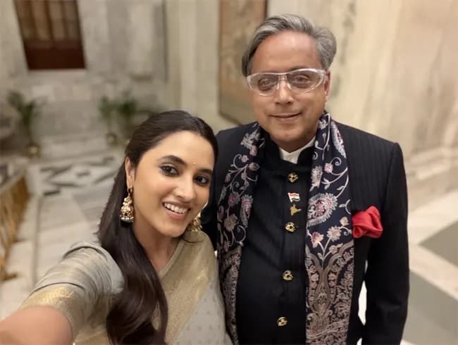 Actress Priyanka Mohan Meets MP Shashi Tharoor