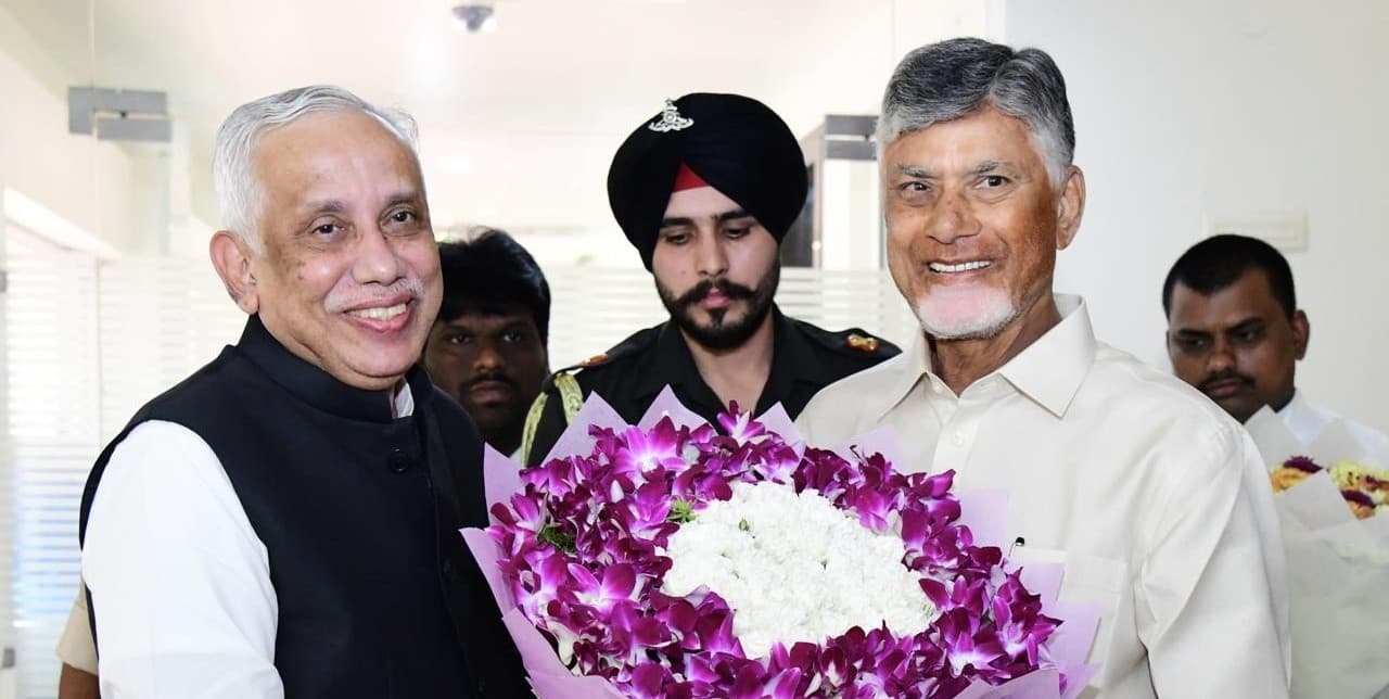 CM Chandrababu Visits Governor to Inquire About His Health