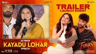 Actress Kayadu Lohar Speech at Funky Trailer Launch Event | Vishwak Sen