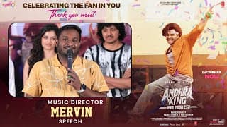 Music Director Mervin Speech at Andhra King Taluka Celebrating the Fan in you Thank You Meet