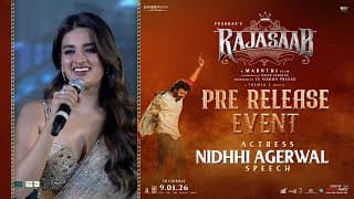 Actress Nidhhi Agerwal Speech at The RajaSaab Pre-Release Event