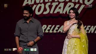 Hero Karthi & Krithi Shetty Dance at Annagaru Vostaru Pre-Release Event 