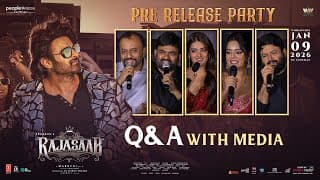 Q&A With Media Speech at The Rajasaab Pre-Release Party | Prabhas | Maruthi