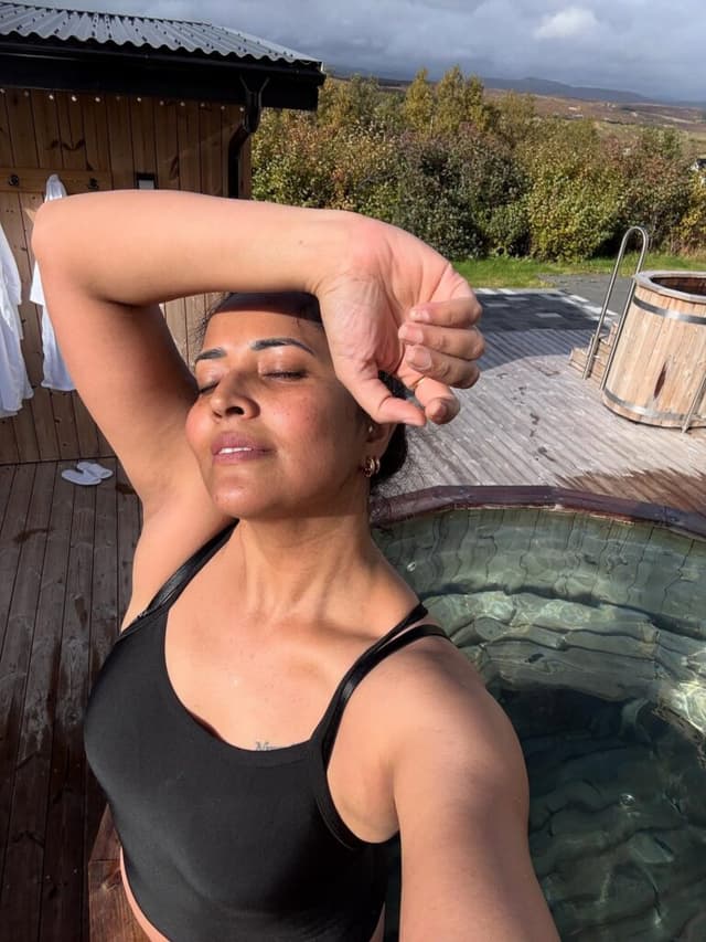 Pics: Anasuya Rocks Iceland in One-Piece