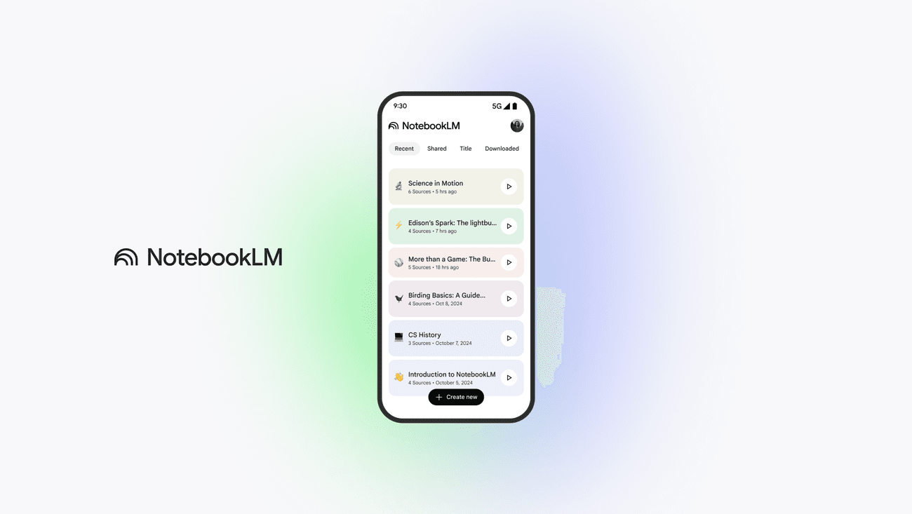New camera feature in NotebookLM mobile app